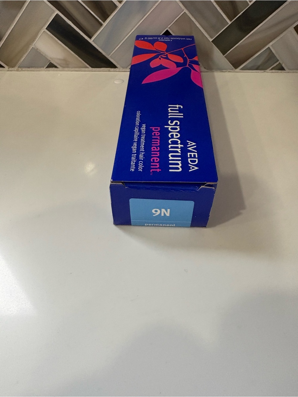 AVEDA Full Spectrum Permanent Hair Color 9N Blue Box with Pink Accent